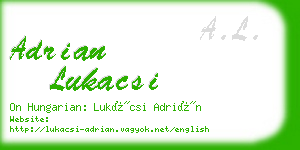 adrian lukacsi business card